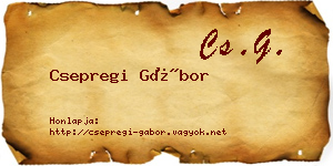 Csepregi Gábor névjegykártya