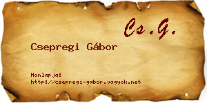Csepregi Gábor névjegykártya